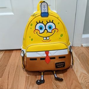 NWT Loungefly SpongeBob Faux Leather Mini Backpack
